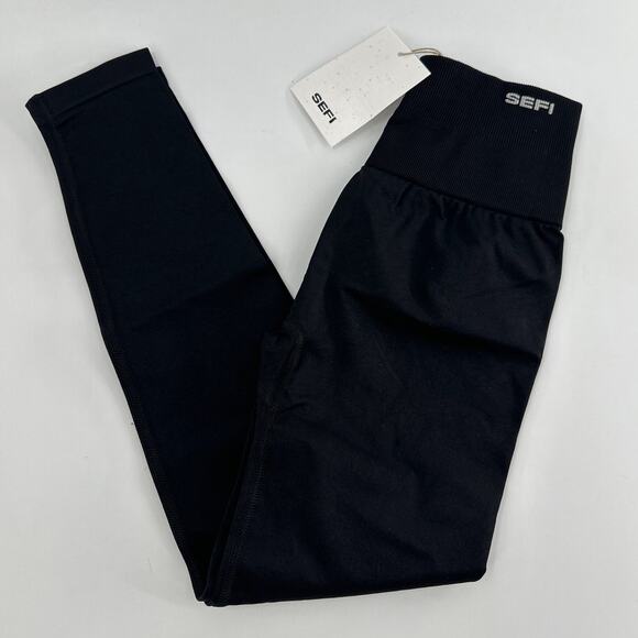 SEFI Women's Jet Black 7/8 Timeless Leggings Size S - Picture 6 of 11